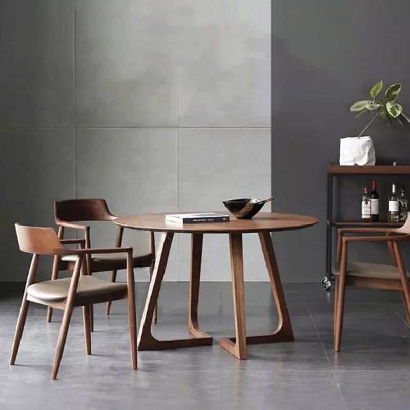Living Room Simple Style Wood Dining Table Round Dining Table