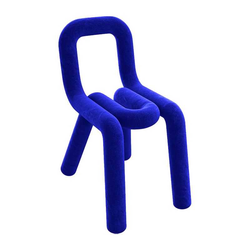 Contemporary Side Chair Velvet Open Back Dining Chair for Indoor
