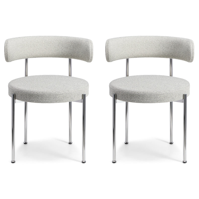 Modern Style Open Back Chair Upholstered Dining Side Chair for Indoor