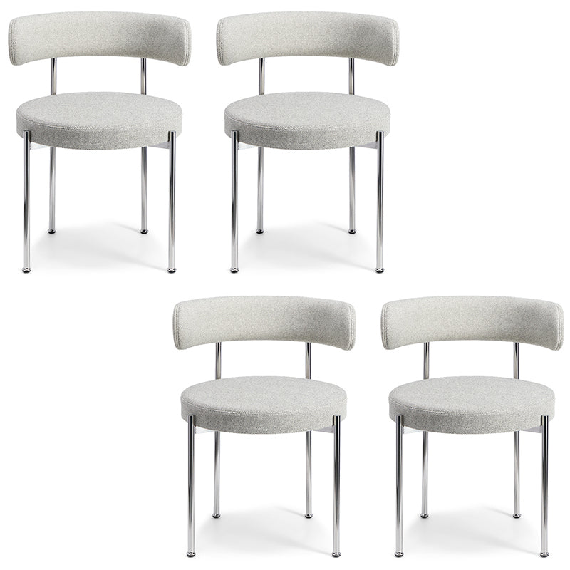 Modern Style Open Back Chair Upholstered Dining Side Chair for Indoor
