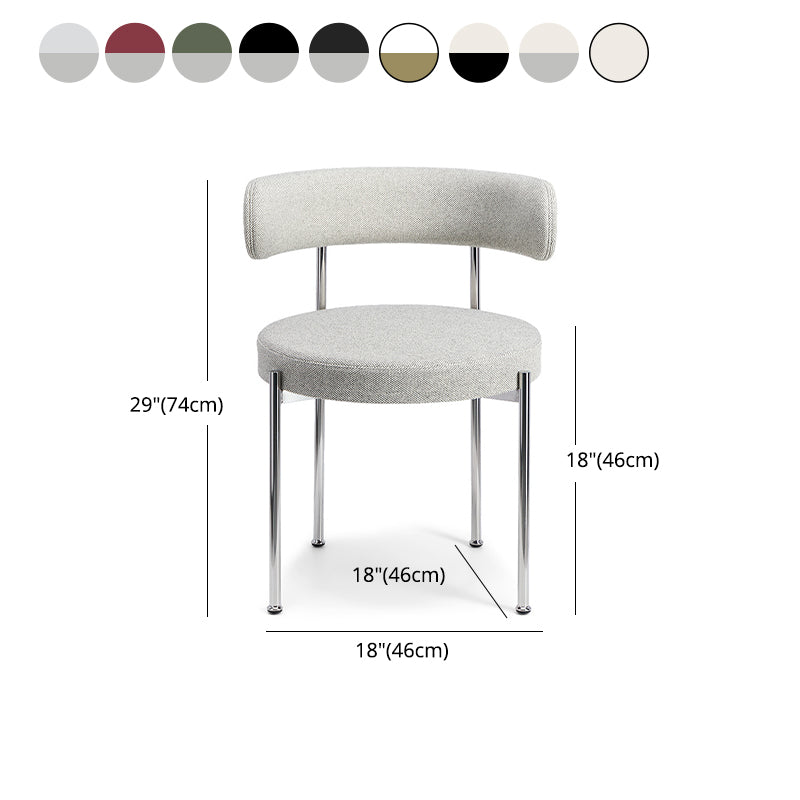 Modern Style Open Back Chair Upholstered Dining Side Chair for Indoor