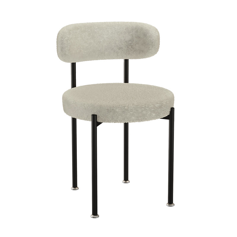 Contemporary Open Back Chair Upholstered Dining Side Chair for Home