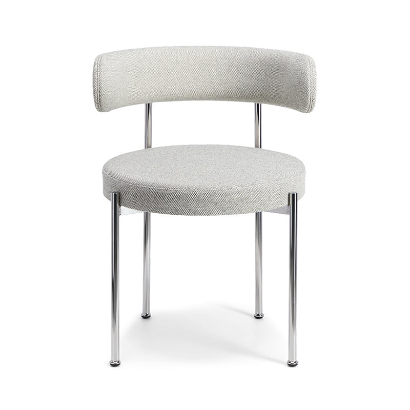 Contemporary Open Back Chair Upholstered Dining Side Chair for Home