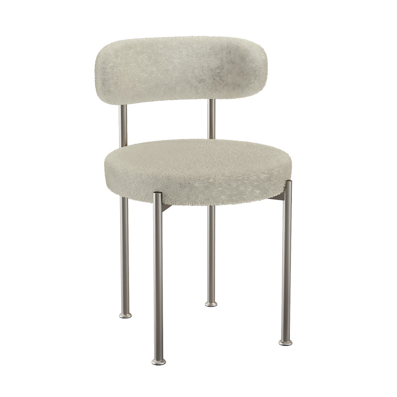 Contemporary Open Back Chair Upholstered Dining Side Chair for Home
