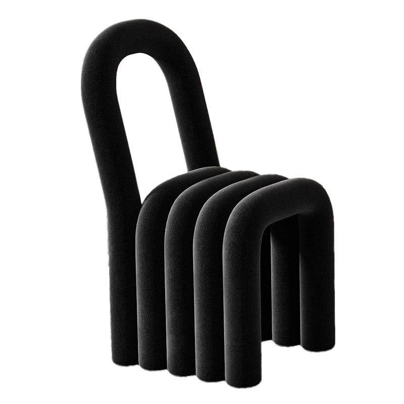 Contemporary Open Back Chair Velvet Dining Side Chair for Indoor