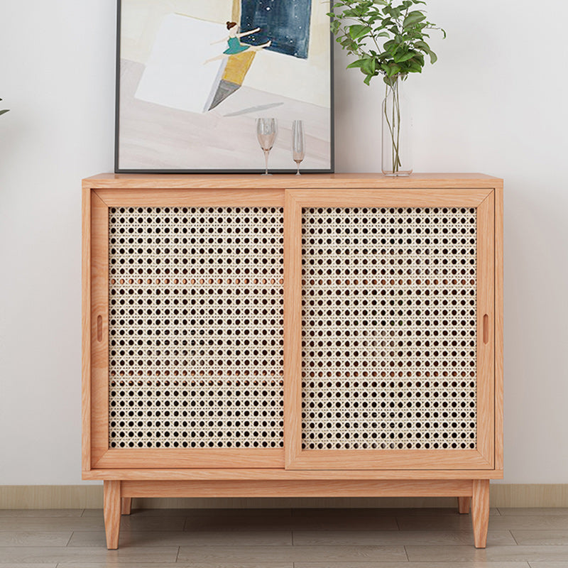 35.43"H Sideboard Contemporary Style Solid Wood Dining Server for Living Room Kitchen
