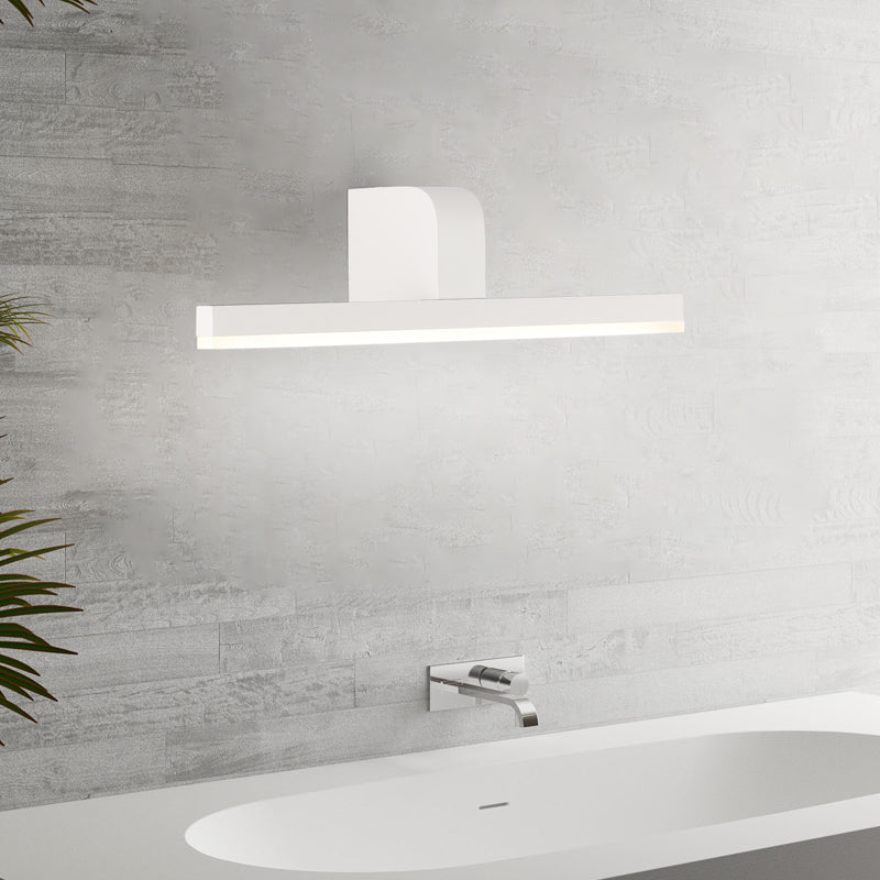 Lampada di vanità lineare Modern Metal LED White/Black Wall Monte Vanity Light in Light Natural, 16 "/19.5" /23.5 "largo