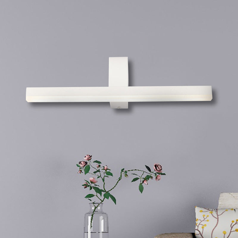 Lampada di vanità lineare Modern Metal LED White/Black Wall Monte Vanity Light in Light Natural, 16 "/19.5" /23.5 "largo