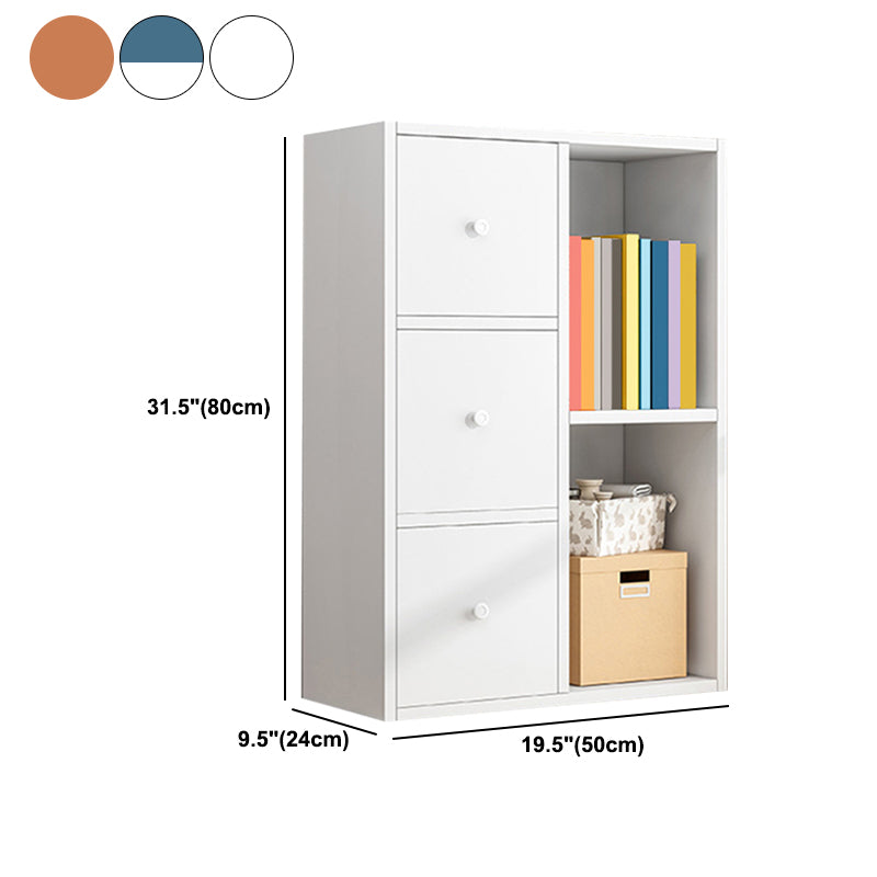 Modern & Contemporary Shelf Bookcase Closed Back Bookshelf for Office