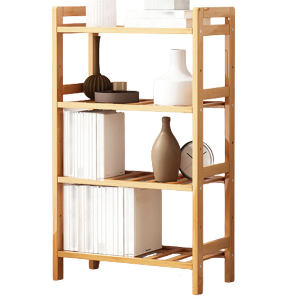 Etagere Bookcase Bamboo Open Back Shelf Bookcase for Study Room