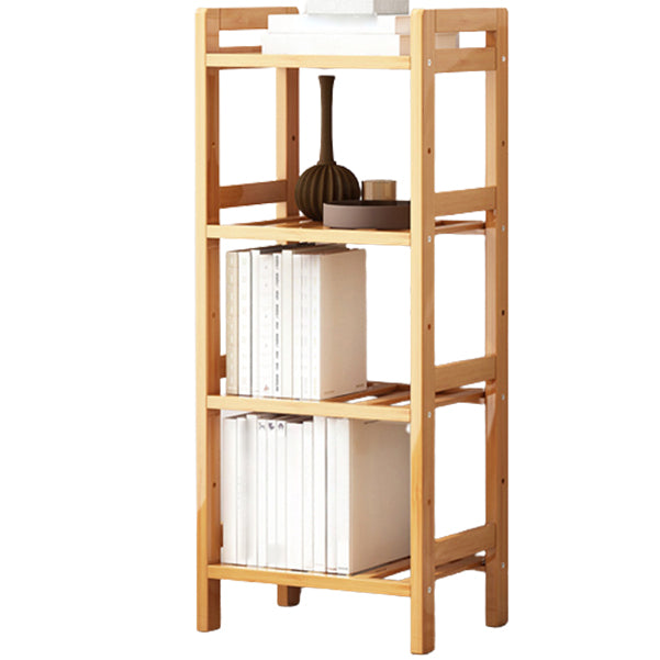 Etagere Bookcase Bamboo Open Back Shelf Bookcase for Study Room