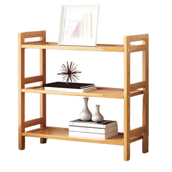 Etagere Bookcase Bamboo Open Back Shelf Bookcase for Study Room