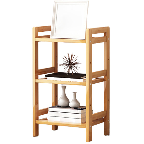Etagere Bookcase Bamboo Open Back Shelf Bookcase for Study Room