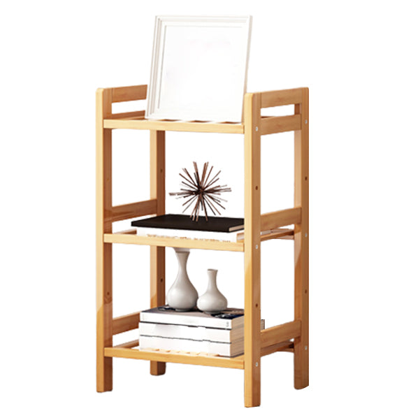 Etagere Bookcase Bamboo Open Back Shelf Bookcase for Study Room