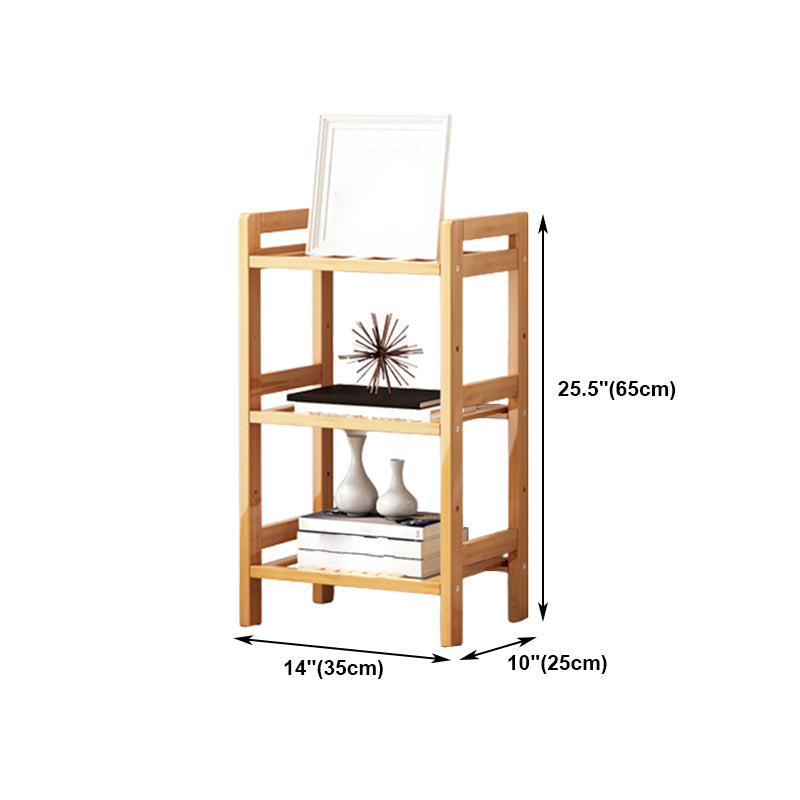 Etagere Bookcase Bamboo Open Back Shelf Bookcase for Study Room
