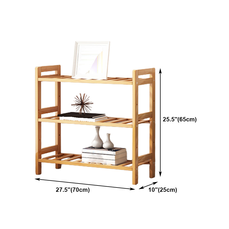 Etagere Bookcase Bamboo Open Back Shelf Bookcase for Study Room