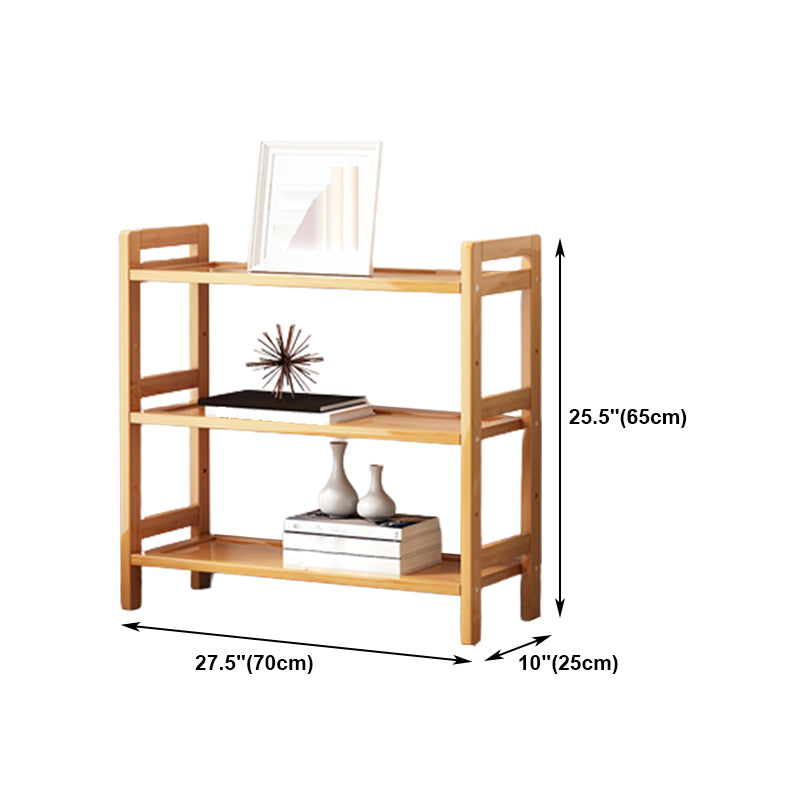 Etagere Bookcase Bamboo Open Back Shelf Bookcase for Study Room