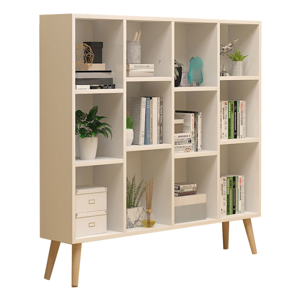 Engineered Wood Shelf Bookcase Closed Back Bookshelf for Study Room