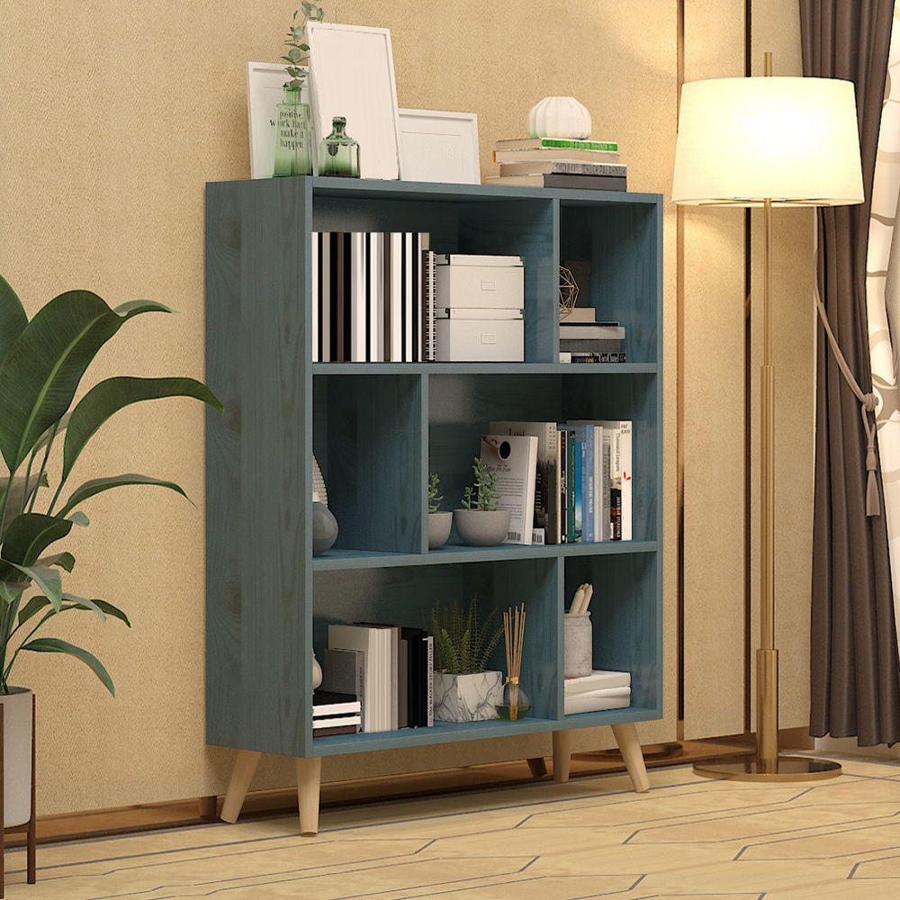 Engineered Wood Shelf Bookcase Closed Back Bookshelf for Study Room