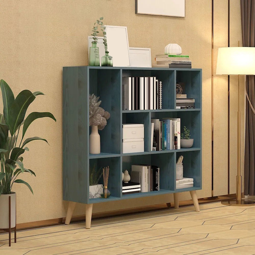 Engineered Wood Shelf Bookcase Closed Back Bookshelf for Study Room