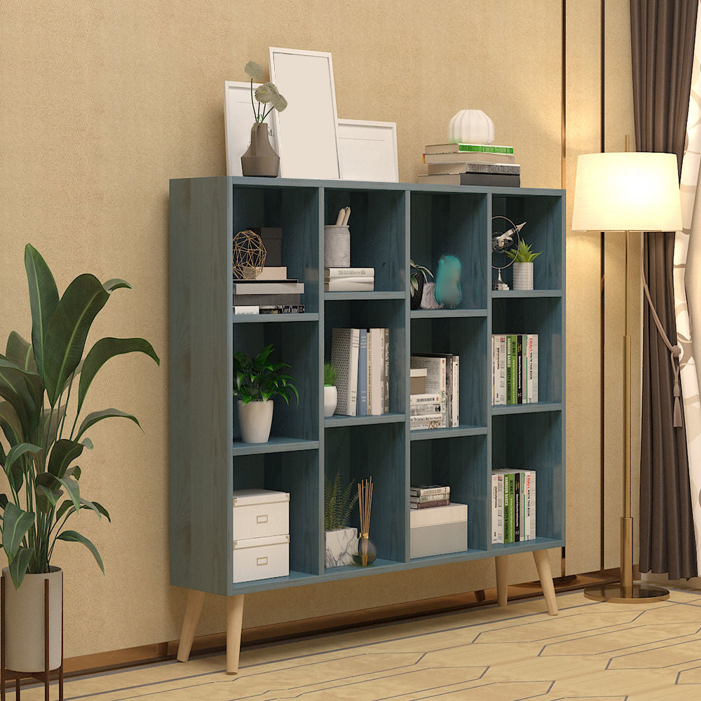 Engineered Wood Shelf Bookcase Closed Back Bookshelf for Study Room