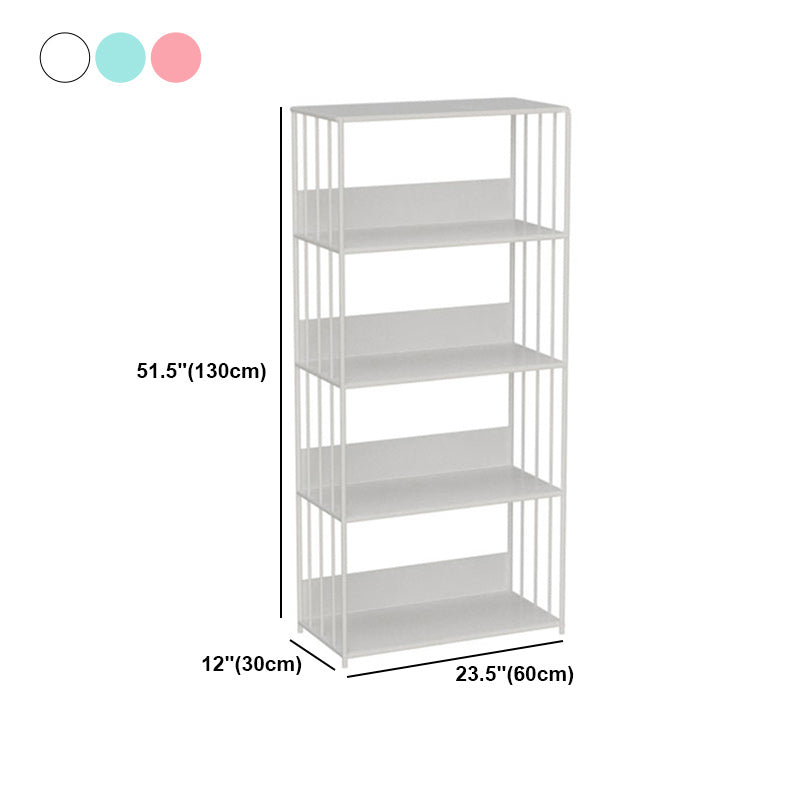 Scandinavian Open Back Bookshelf Metal Shelf Bookcase for Study Room