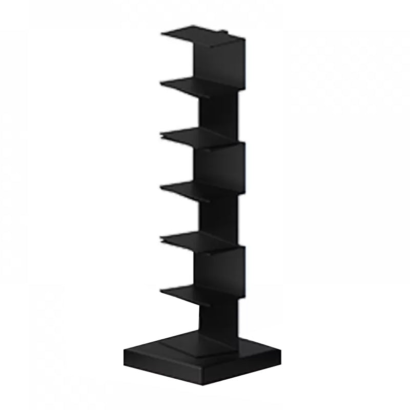 Metal Closed Back Geometric Bookcase Contemporary Style Book Shelf