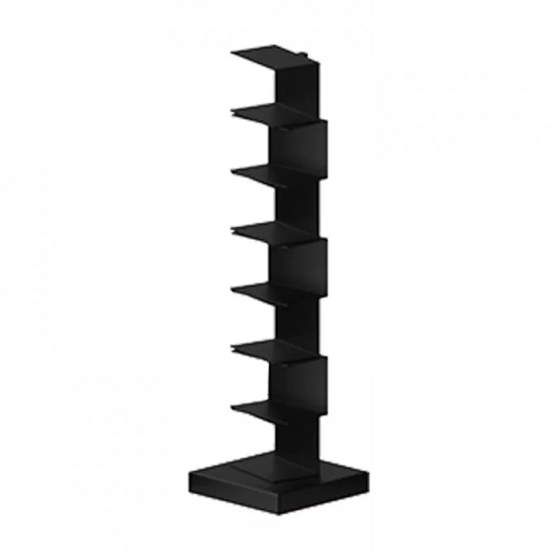 Metal Closed Back Geometric Bookcase Contemporary Style Book Shelf
