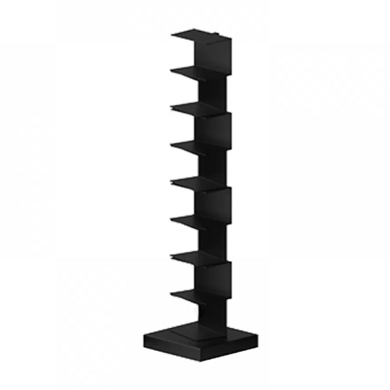 Metal Closed Back Geometric Bookcase Contemporary Style Book Shelf
