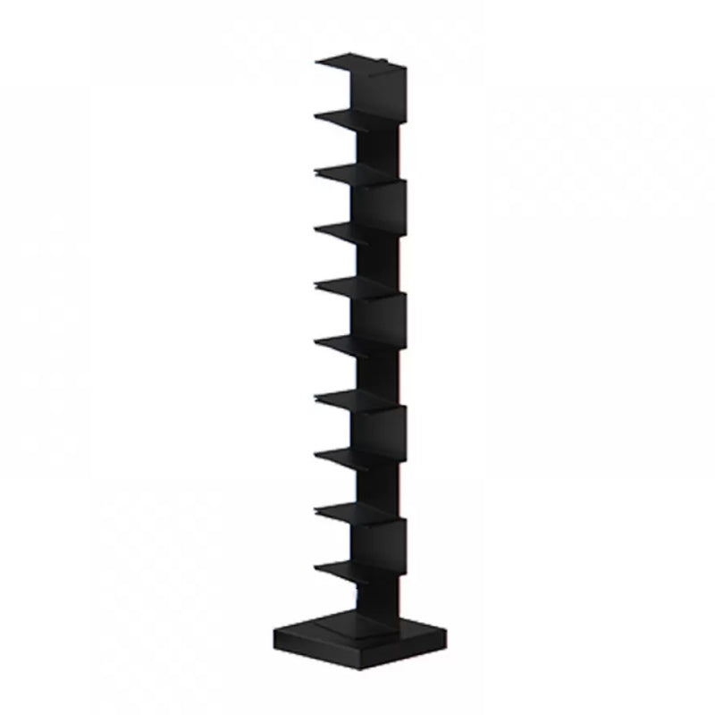 Metal Closed Back Geometric Bookcase Contemporary Style Book Shelf
