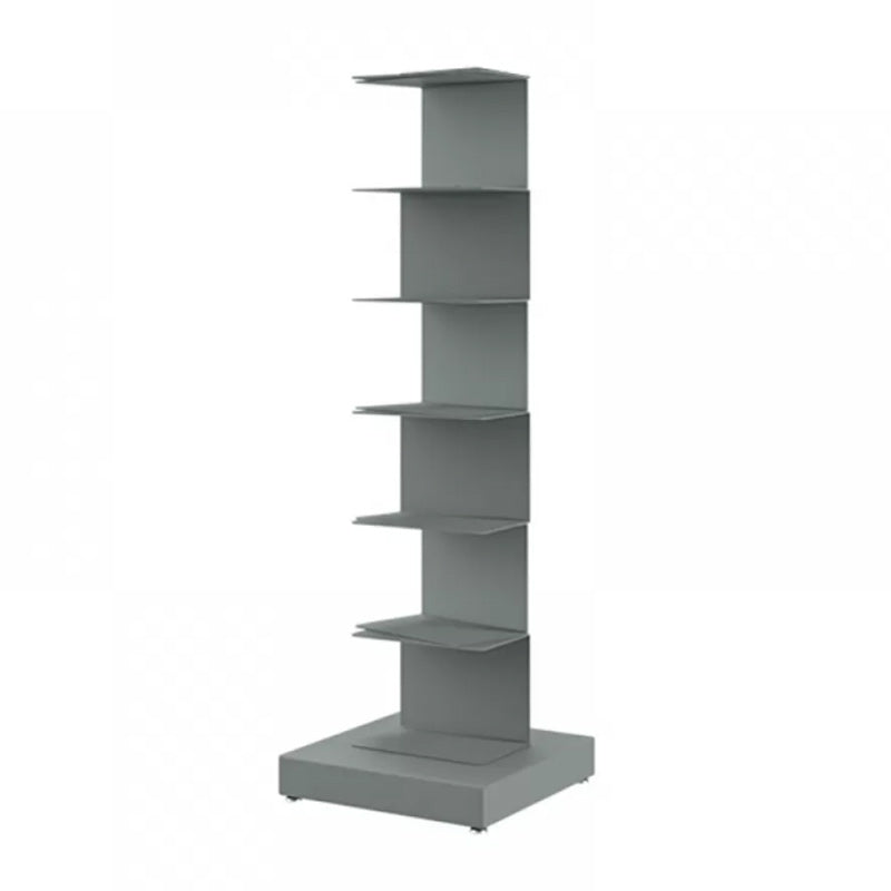 Metal Closed Back Geometric Bookcase Contemporary Style Book Shelf