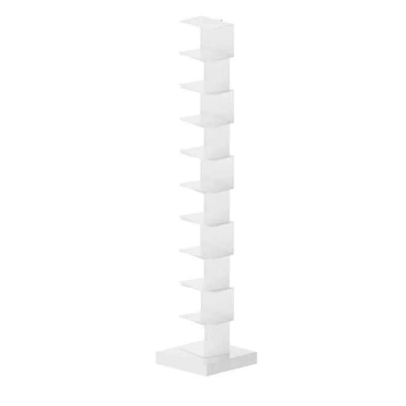 Metal Closed Back Geometric Bookcase Contemporary Style Book Shelf