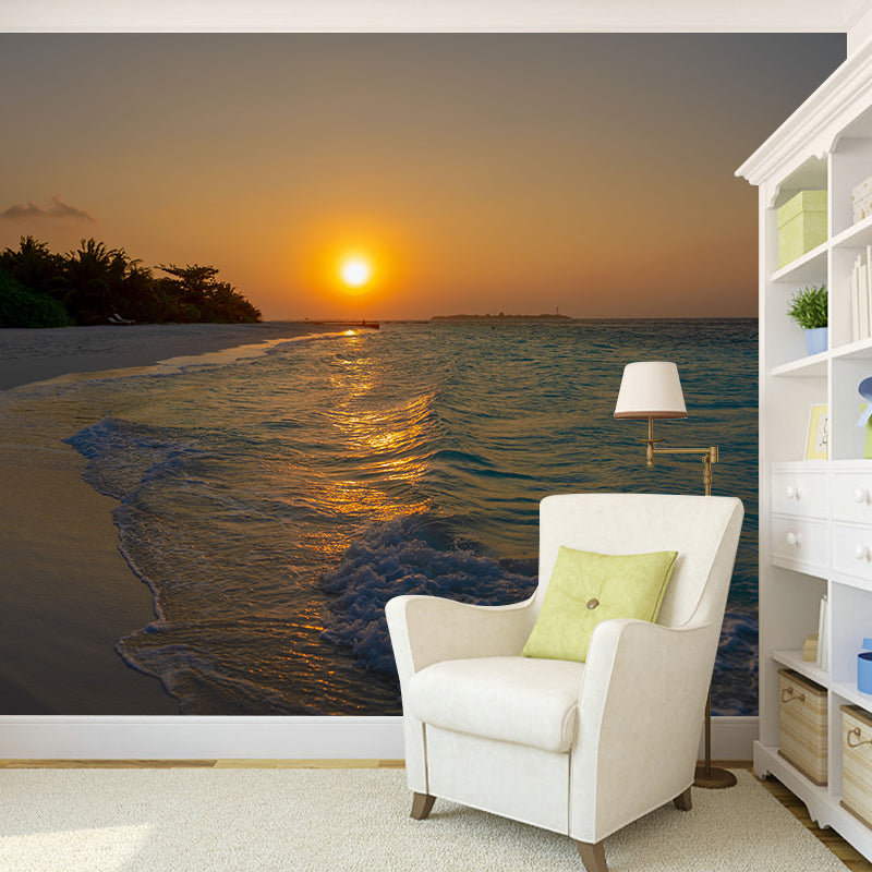 Environmental Photography Sea Beach Mural Wallpaper Drawing Room Wallpaper