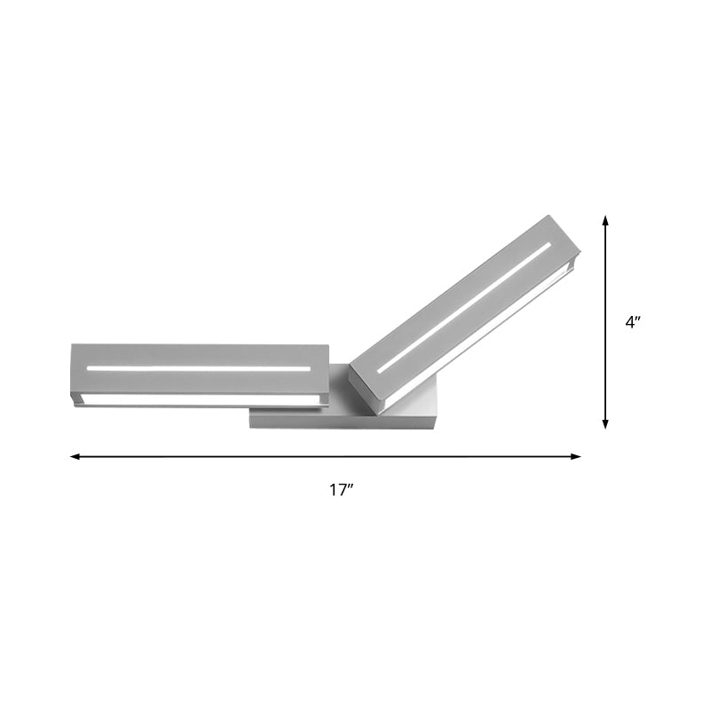 Rectangle Acrylic Wall Mounted Light Modern 1 Light Black/White Sconce Light for Bedroom