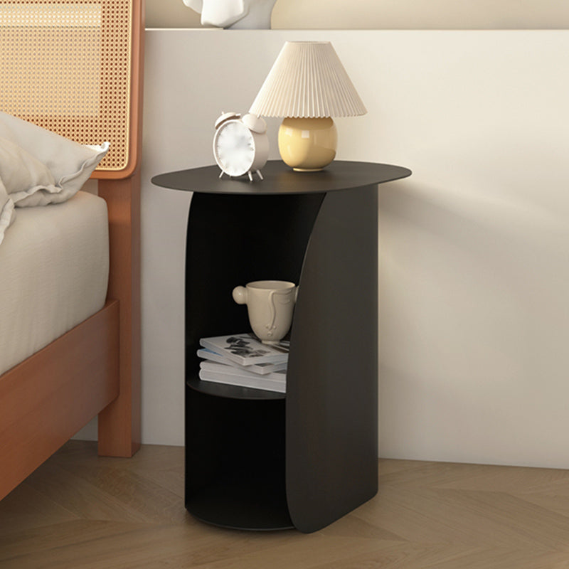 Metal 20'' Tall Accent Table Nightstand Iron Shelf Included Open Storage Nightstand