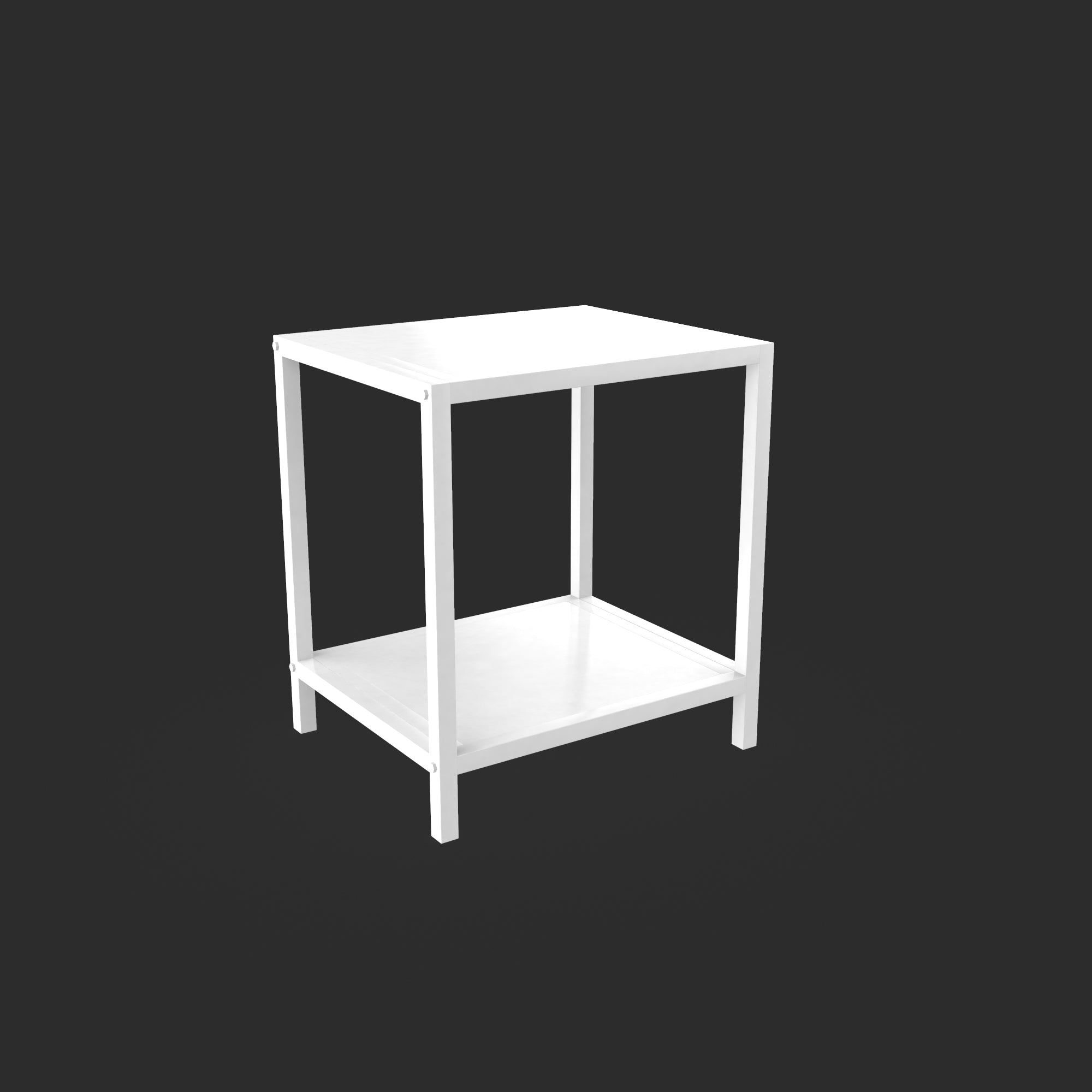 20'' Tall Metal Nightstand Modern Open Storage 1-Shelf Legs Inchuded Bedside Cabinet