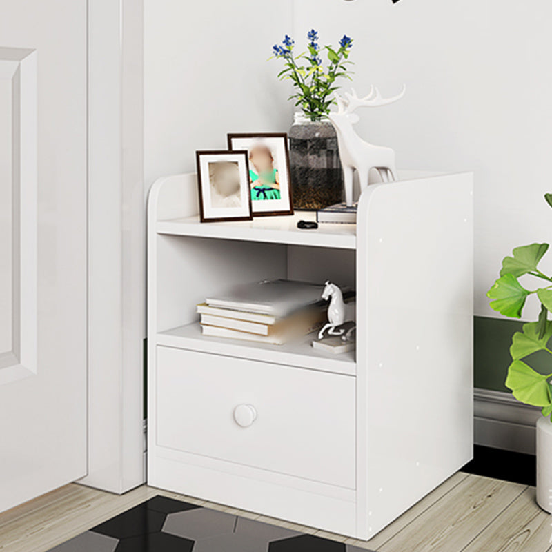 Modern Plates Bed Nightstand 20'' Tall Drawer Storage Night Table