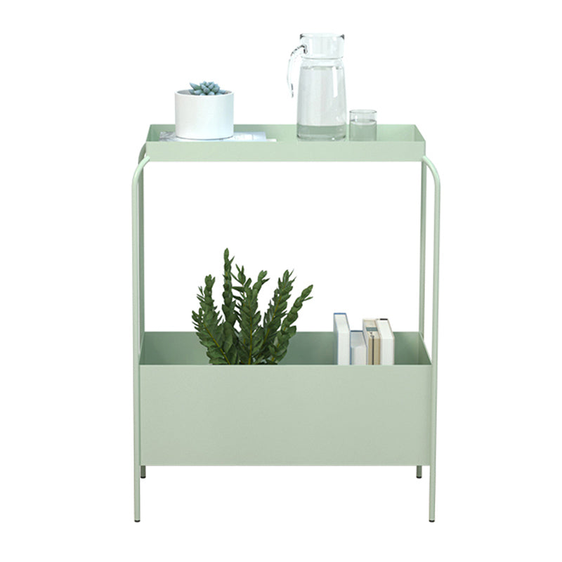 26'' Tall Metal Nightstand Iron Open Storage 1-Shelf Modern Legs Included Bed Nightstand