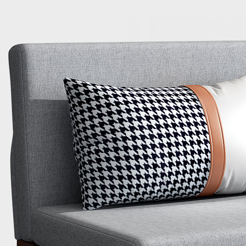 Linen Contemporary Armless Sofa Bed Foldable Sofa for Living Room, Apartment