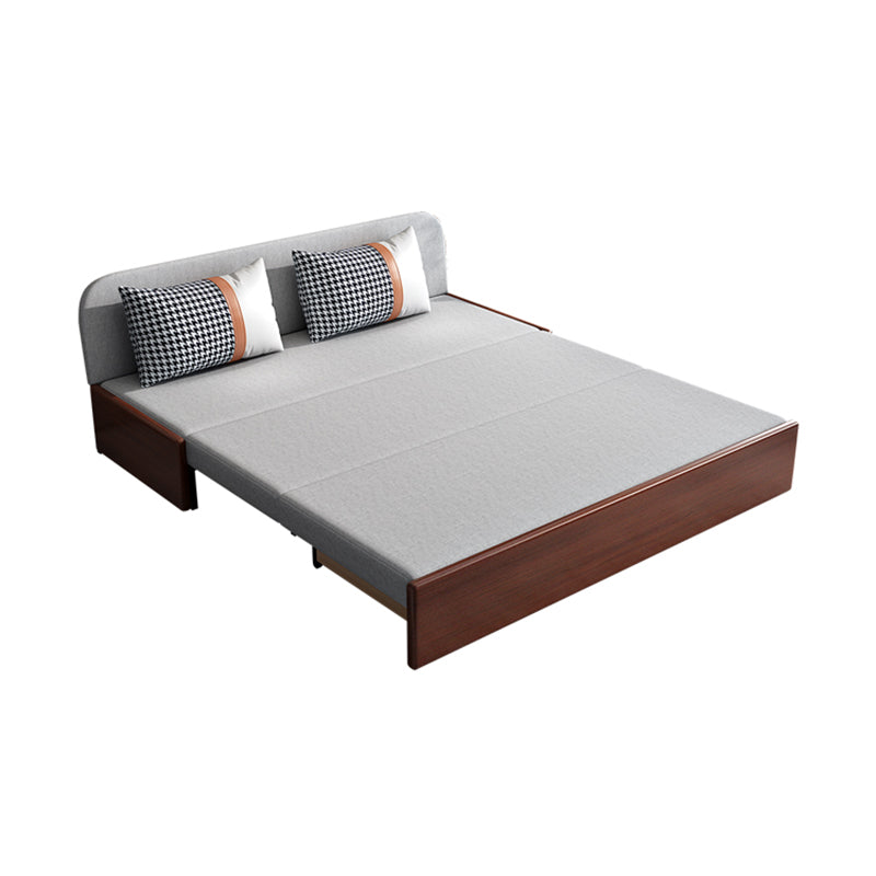 Linen Contemporary Armless Sofa Bed Foldable Sofa for Living Room, Apartment