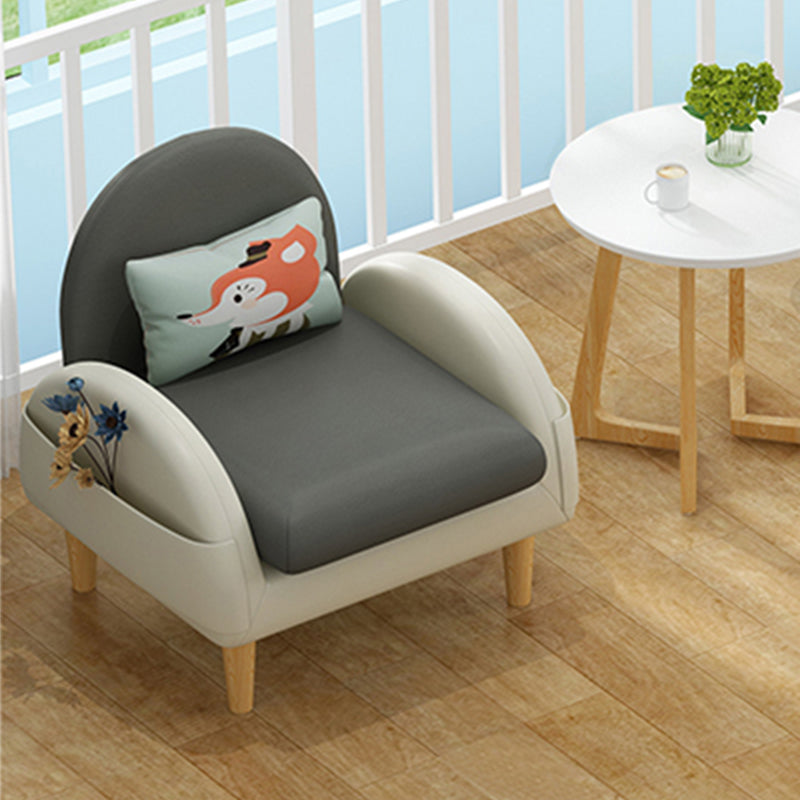 25.6"L x 23.62"W x 29.53"H Modern Faux Leather Tight Back Armchair