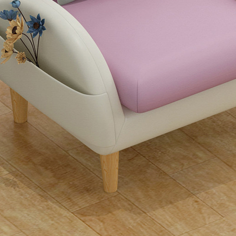 25.6"L x 23.62"W x 29.53"H Modern Faux Leather Tight Back Armchair