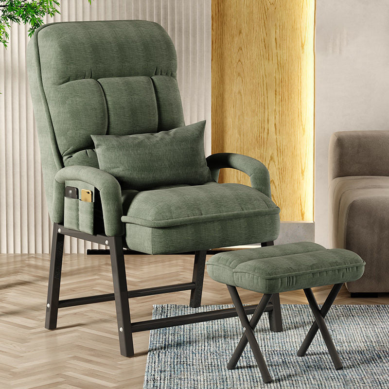 22.05"L x 37.8"W x 37.8"H Modern Sewn Pillow Back Track Arms Parsons Chair