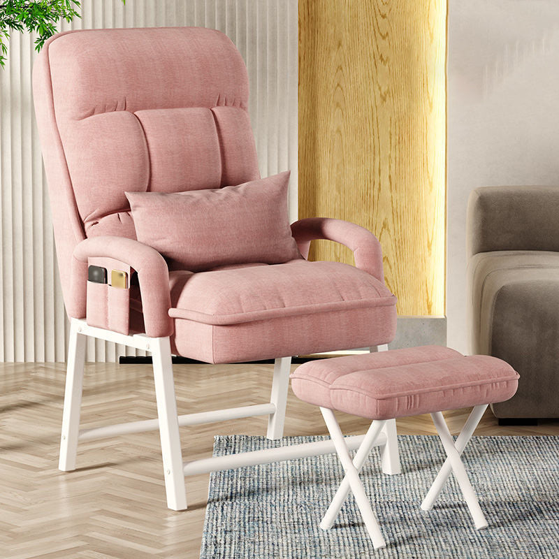 22.05"L x 37.8"W x 37.8"H Modern Sewn Pillow Back Track Arms Parsons Chair