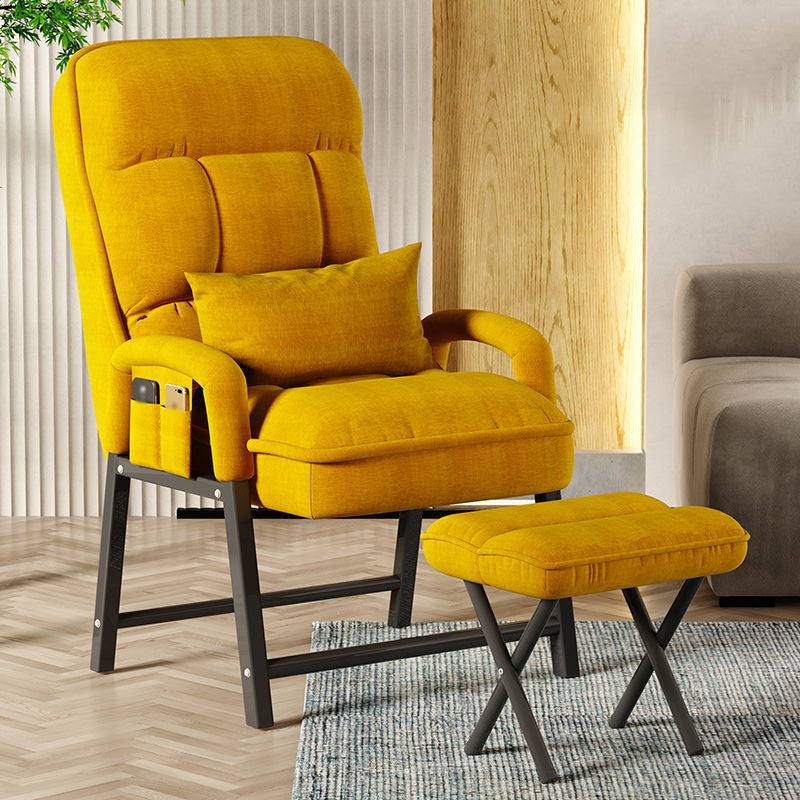 22.05"L x 37.8"W x 37.8"H Modern Sewn Pillow Back Track Arms Parsons Chair