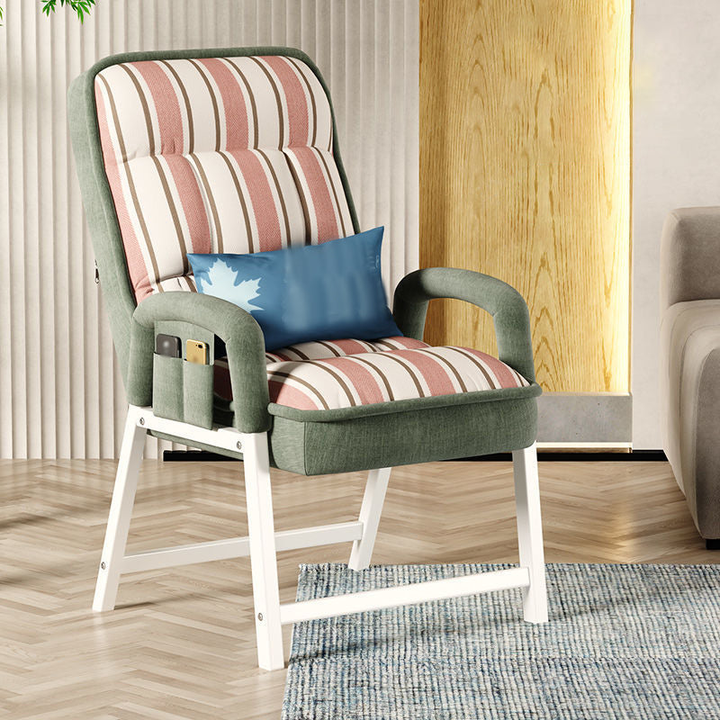 22.05"L x 37.8"W x 37.8"H Modern Sewn Pillow Back Track Arms Parsons Chair