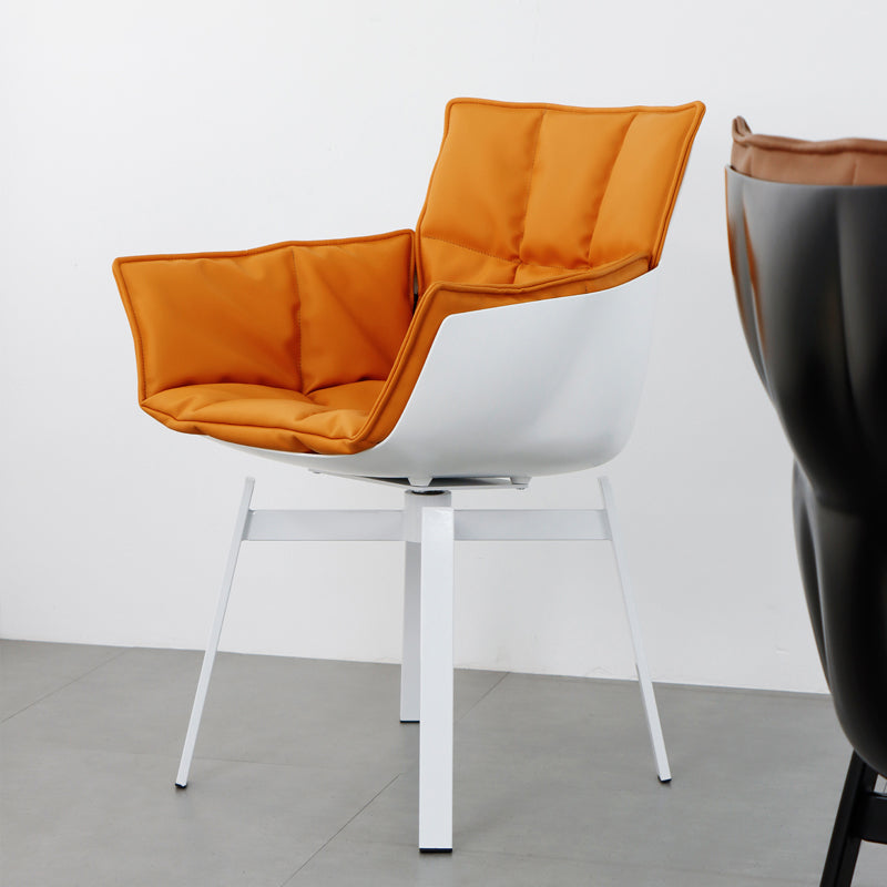 24.41"L x 24.41"W x 33.46"H Modern Cushion Back Pillow Top Arms Chair for Living Room