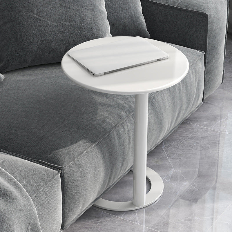 Scandinavian Metal Round End Table Pedestal 18.9"/ 23.6" H Side Table