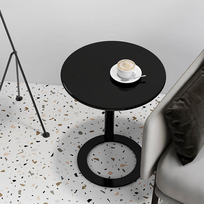 Scandinavian Metal Round End Table Pedestal 18.9"/ 23.6" H Side Table