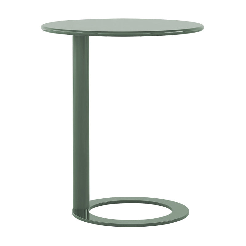 Scandinavian Metal Round End Table Pedestal 18.9"/ 23.6" H Side Table